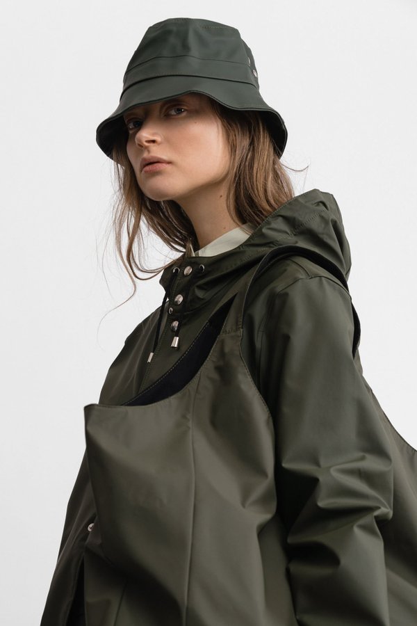 Stutterheim Beckholmen grön regnhatt/mössa