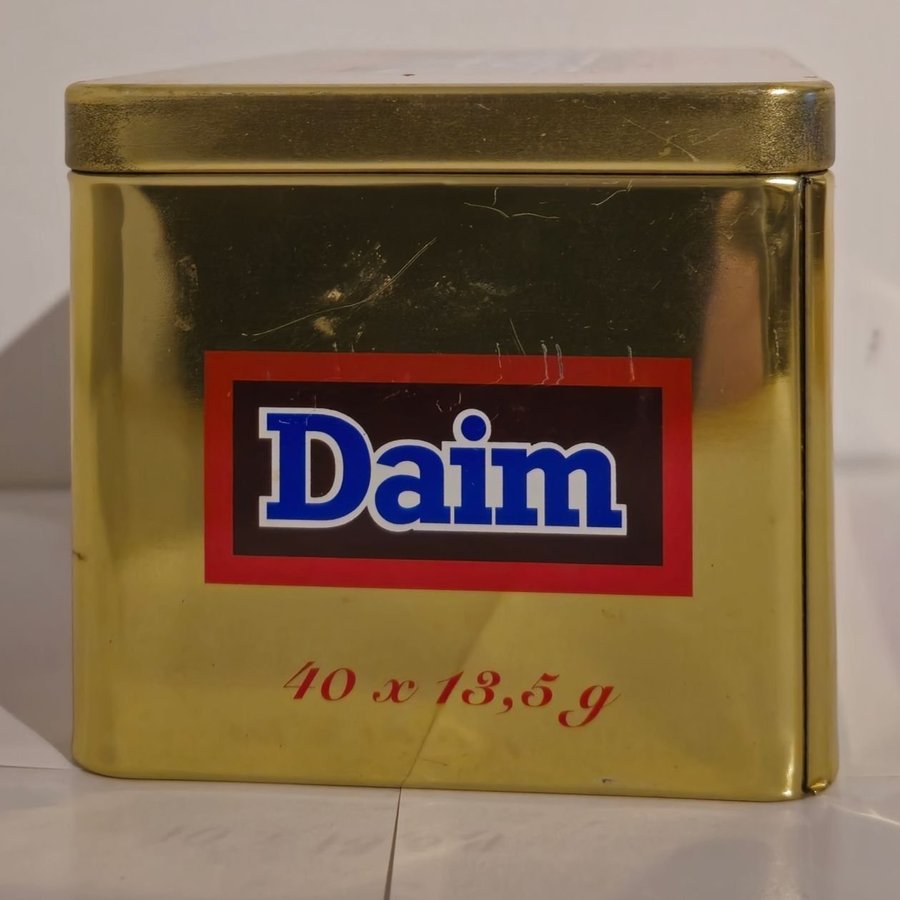 Marabou DAIM guld Plåtburk Vintage Retro