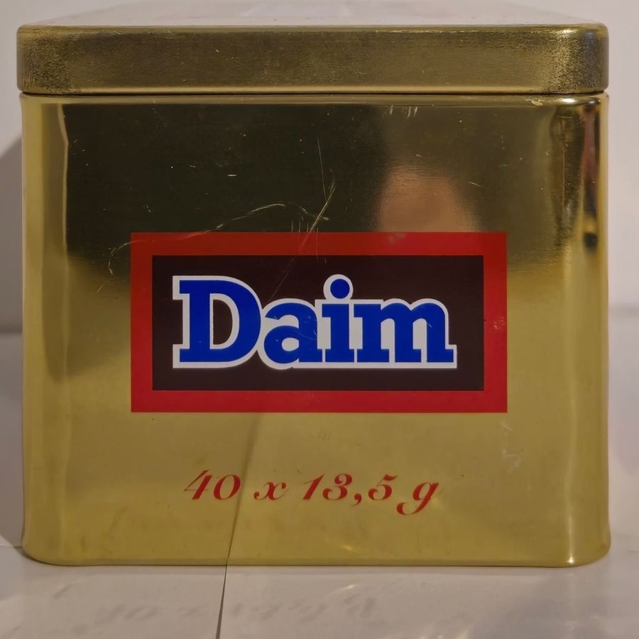 Marabou DAIM guld Plåtburk Vintage Retro