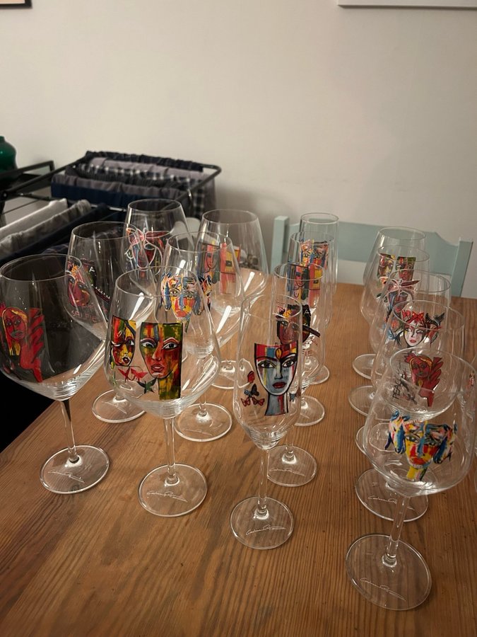 Glas  Karaff med motiv