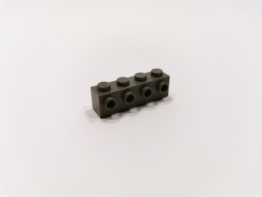 Lego - brick - modifierad - 1x4 - part 30414 - mörkgrå (old dark gray)