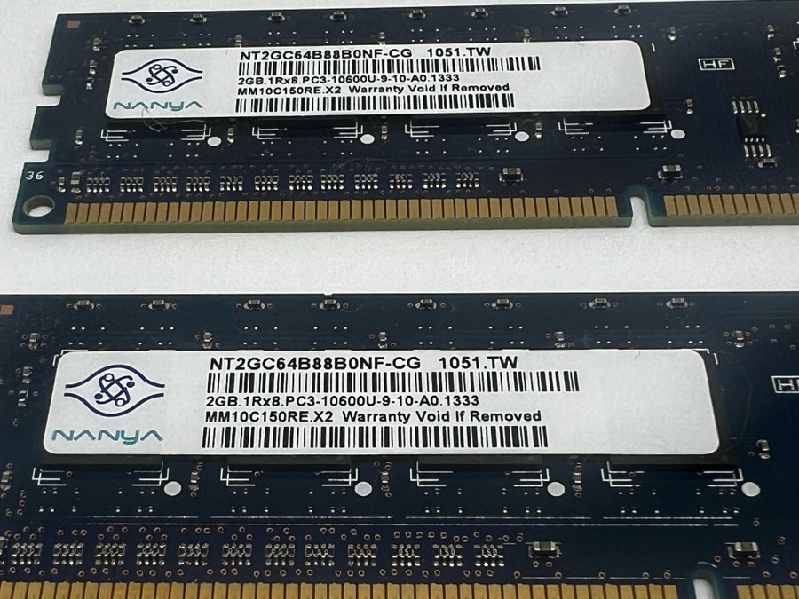 4 st Nanya 2GB DDR3 1333MHz PC3-10600U