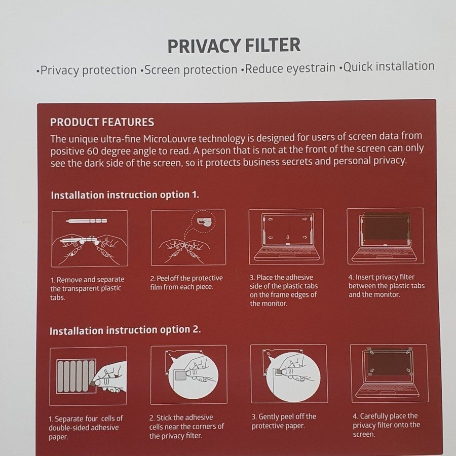 5 stycken Cirafon Privacy Filter, 24" 16:10