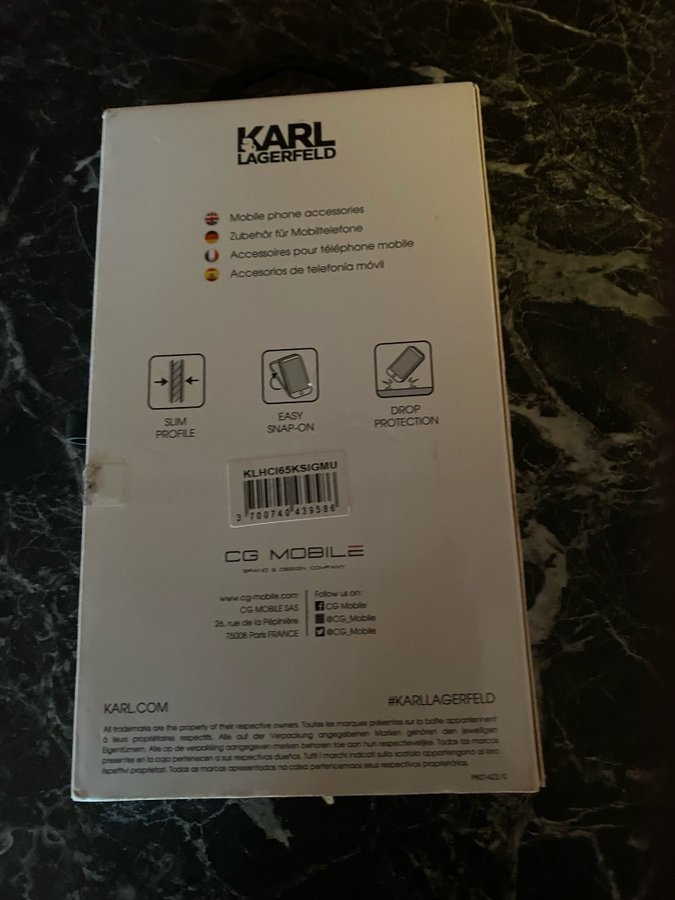 Karl Lagerfeld iPhone XS Max Skal