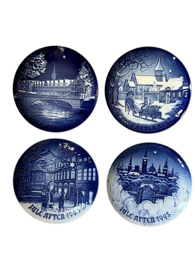 4 styk Royal Copenhagen Juleplader