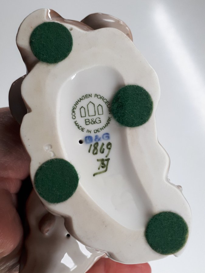 DAHL JENSEN Bing Grøndahl Like-New Porcelæn Spurv med Unge. Porslin Sparv Fåglar