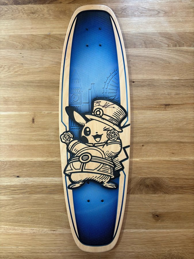 Bear Walker Pikachu Skateboard Signed