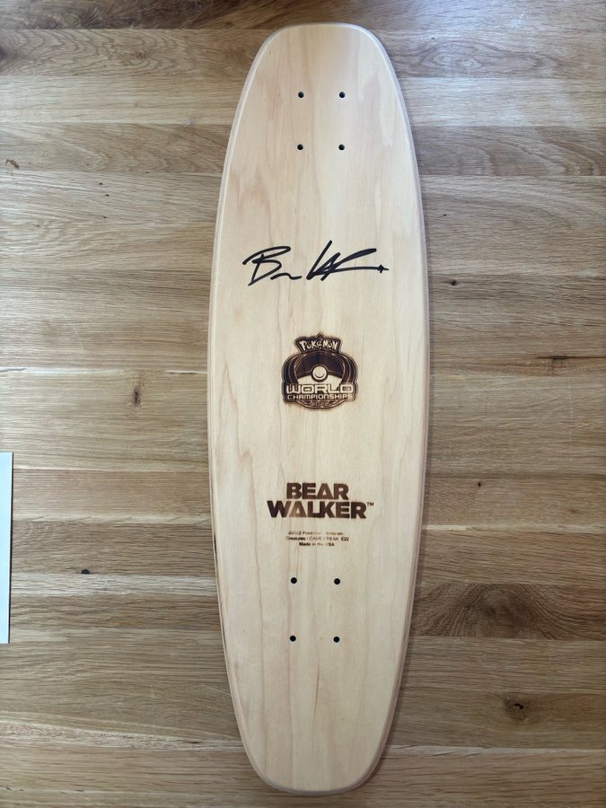 Bear Walker Pikachu Skateboard Signed