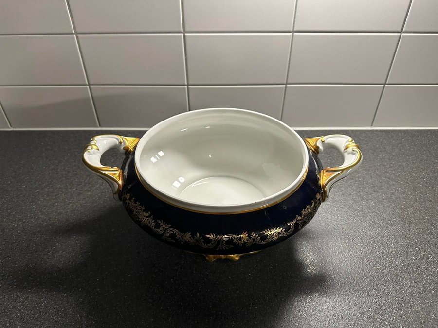 Soup Tureen från ECHT WEIMAR KATHARINA KOBALT guld 24 Karat - utan lock