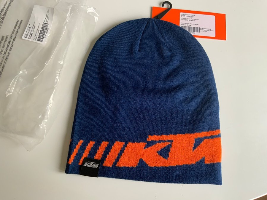 KTM beanie / mössa i blått och orange NY och onesize