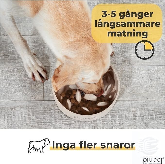 NY Hund  Katt skål Slow Feeding-1,4L-Slow Eat Dog  Cat Bowl • Enkel rengöring!