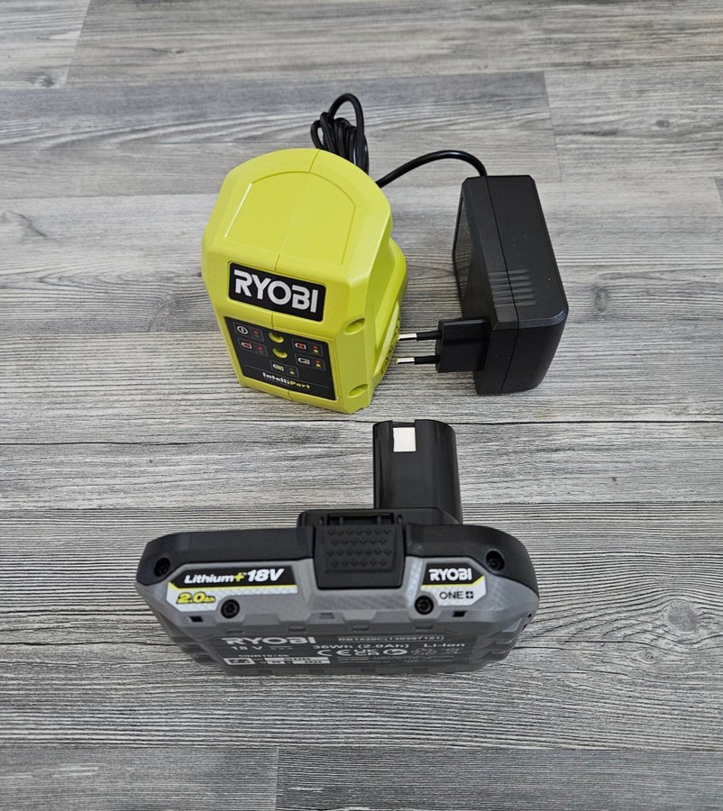 Ryobi Batteri 2ah + Laddare