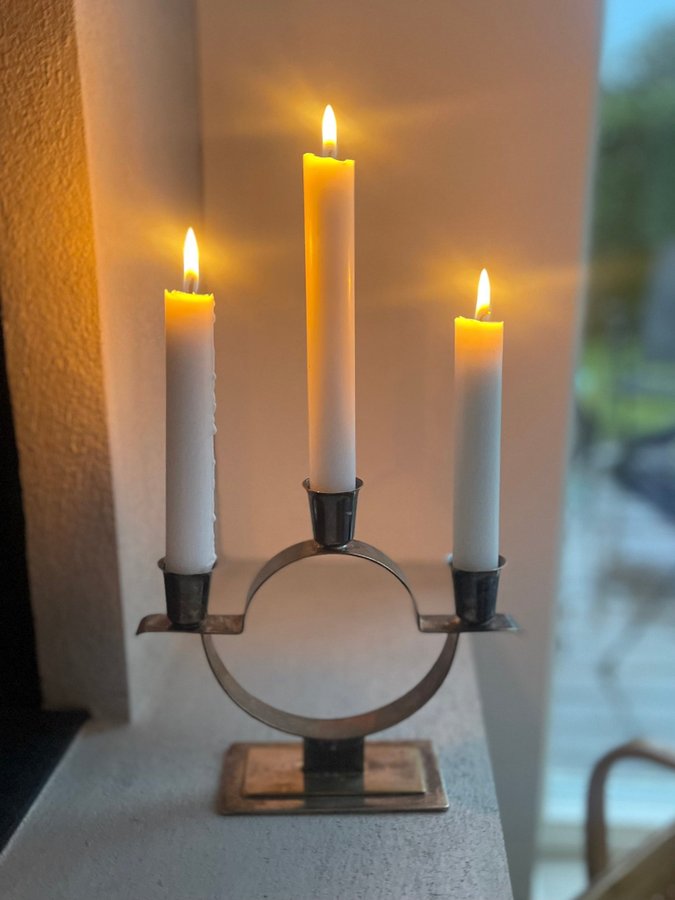 Elegant ljusstake - vintage inredning - höst - jul - advent