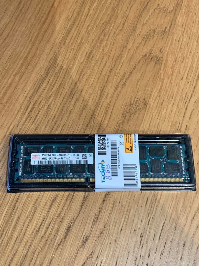 8 GB Hynix (1x8GB) ECC DDR3L 2Rx4 PC3L-12800R 1600 MHz RAM