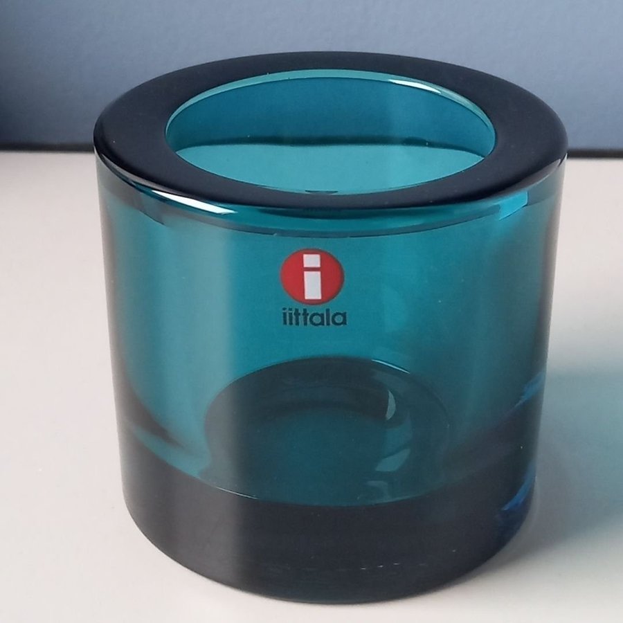 Ny! Iittala Marimekko Kivi Ljuslykta Ljushållare havsblå/sea blue design Heikki