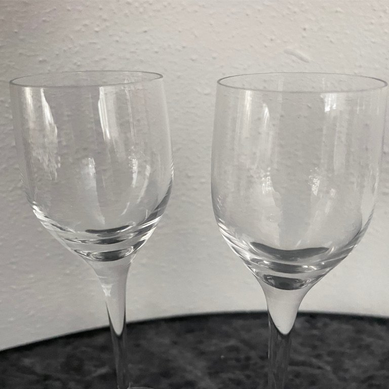 2 Orrefors Illusion Snapsglas / Starkvinsglas Nils Landberg