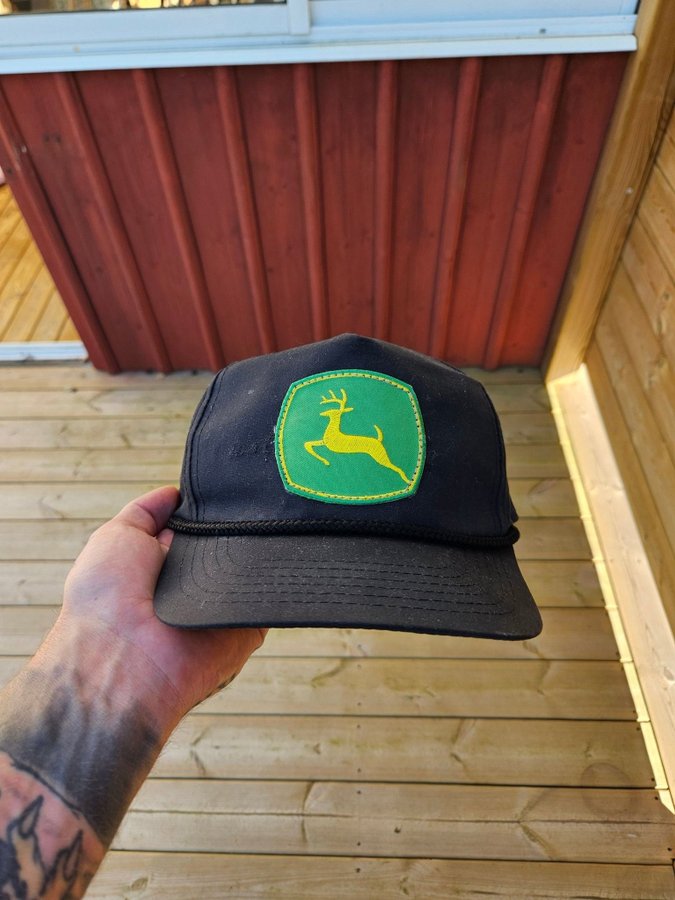 Vintage 90s John Deere snapback keps