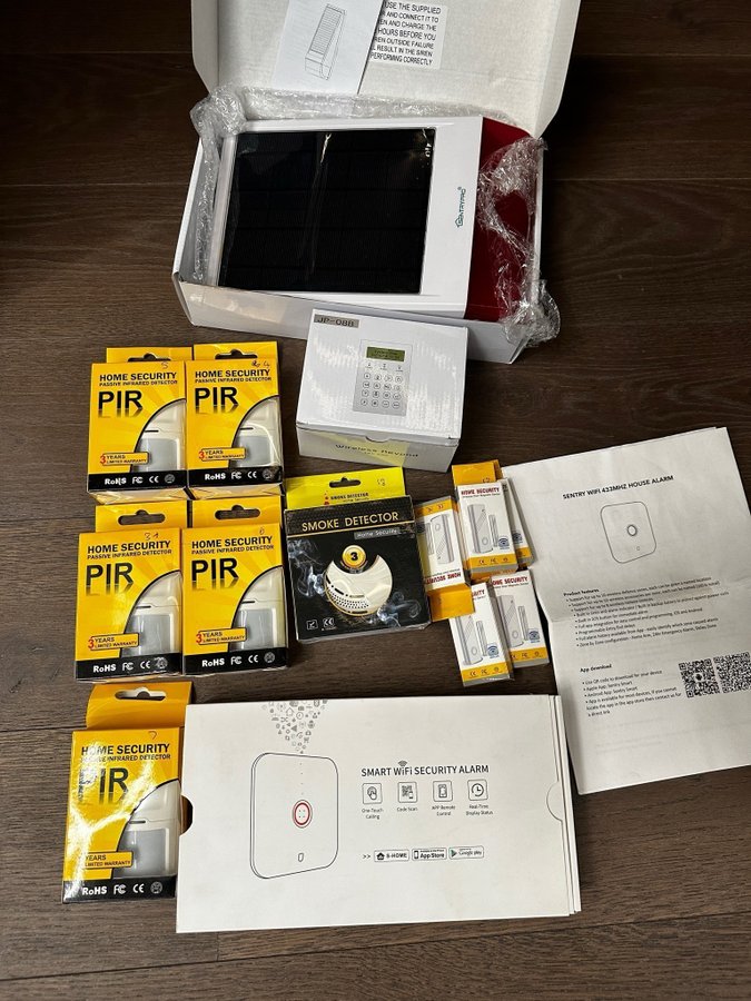 House Alarm package with wifi ios android app smart home