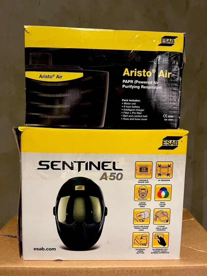 ESAB Aristo Air PAPR And Sentinel A50 Welding Helmet