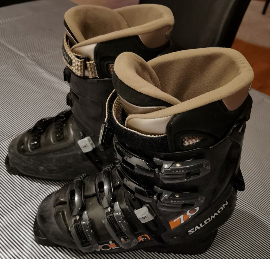 Salomon evolution 7.0 ski, pjäxor.