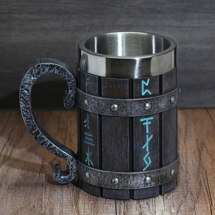 Viking mugg ölstop med runor