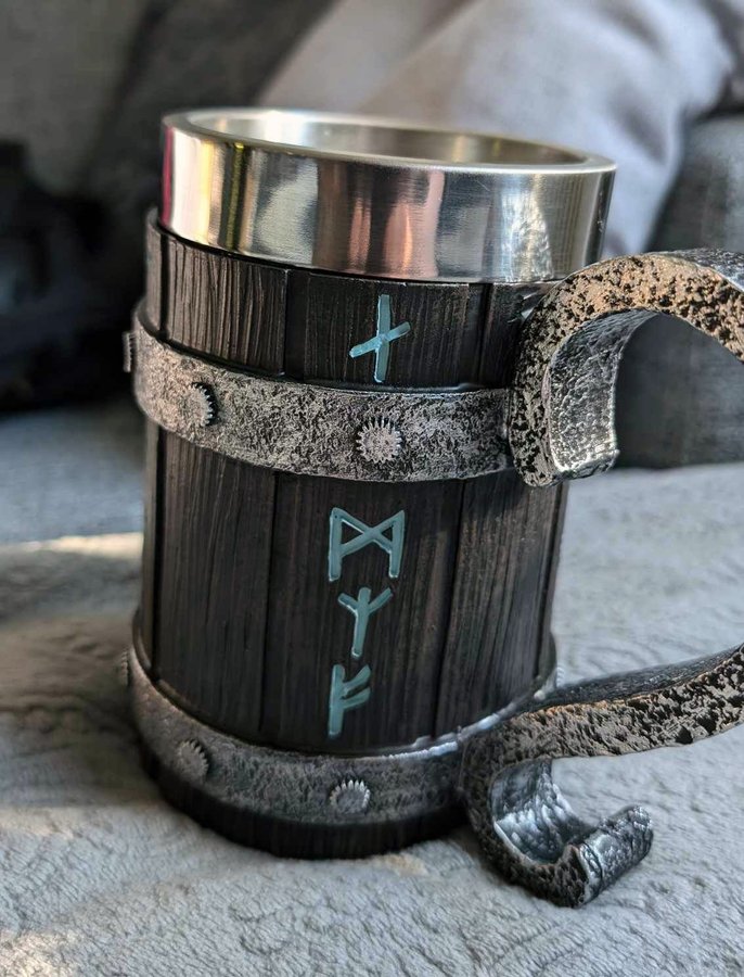 Viking mugg ölstop med runor