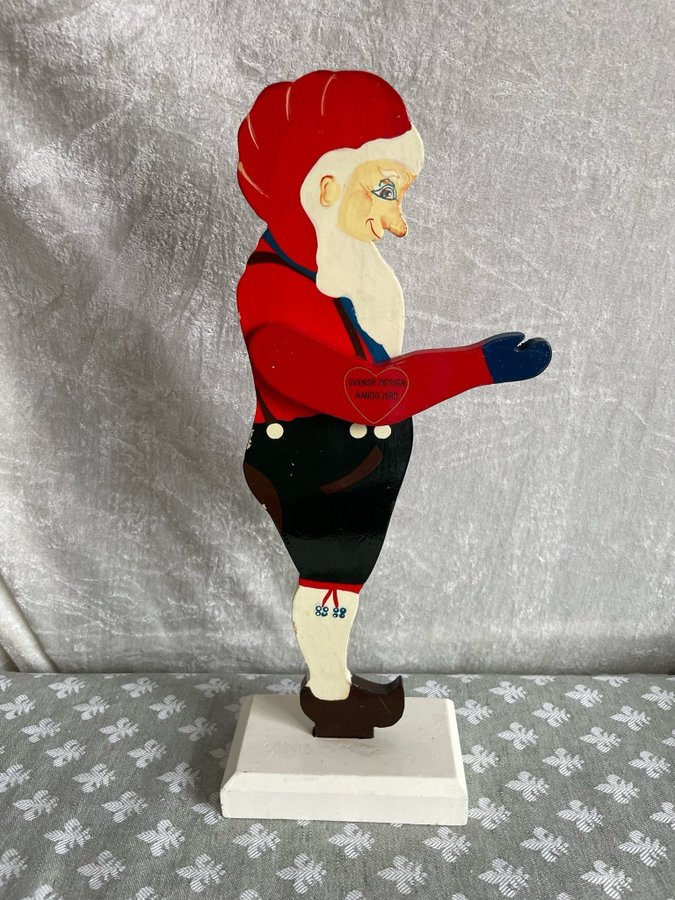 Svensk Design Handgjord Tomte Figur