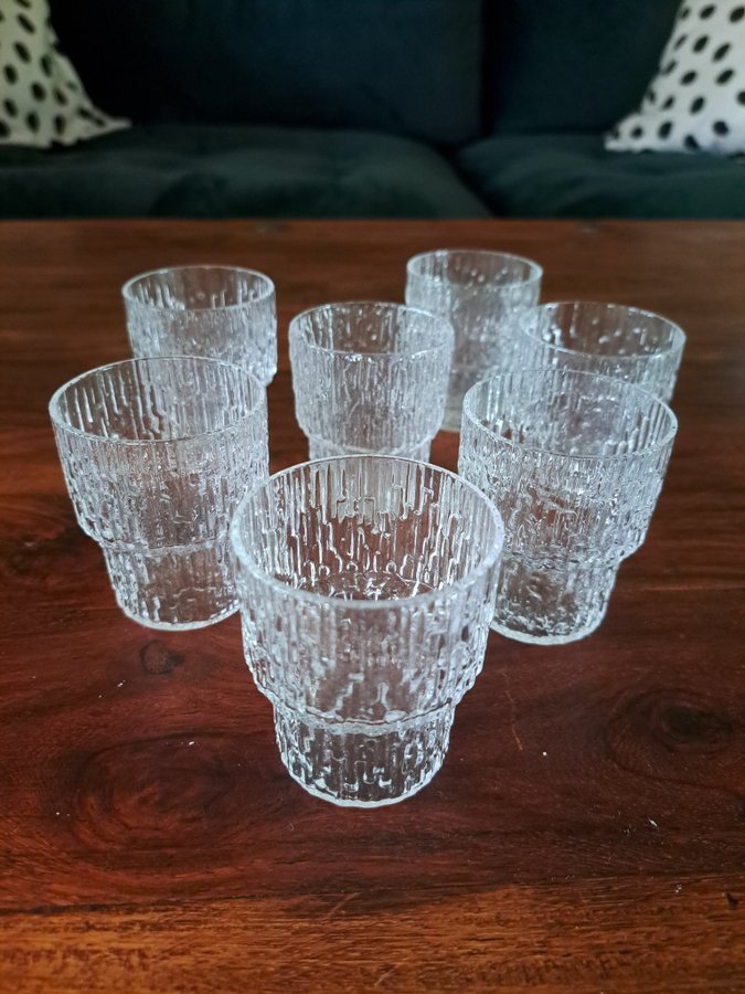 7 st Snapsglas Paadar Tapio Wirkkala Iittala Finland retro