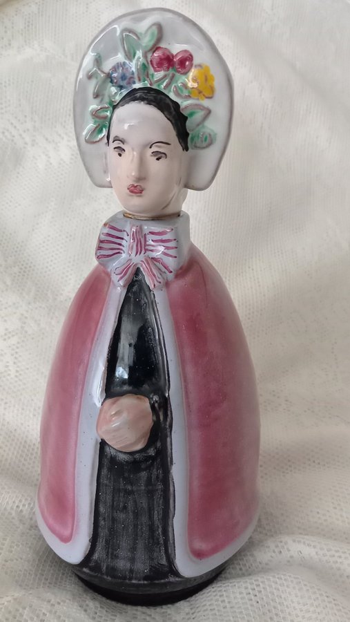 Antique JOHGUS studio handmade ceramic decanter, Bornholm, Denmark 1940-50