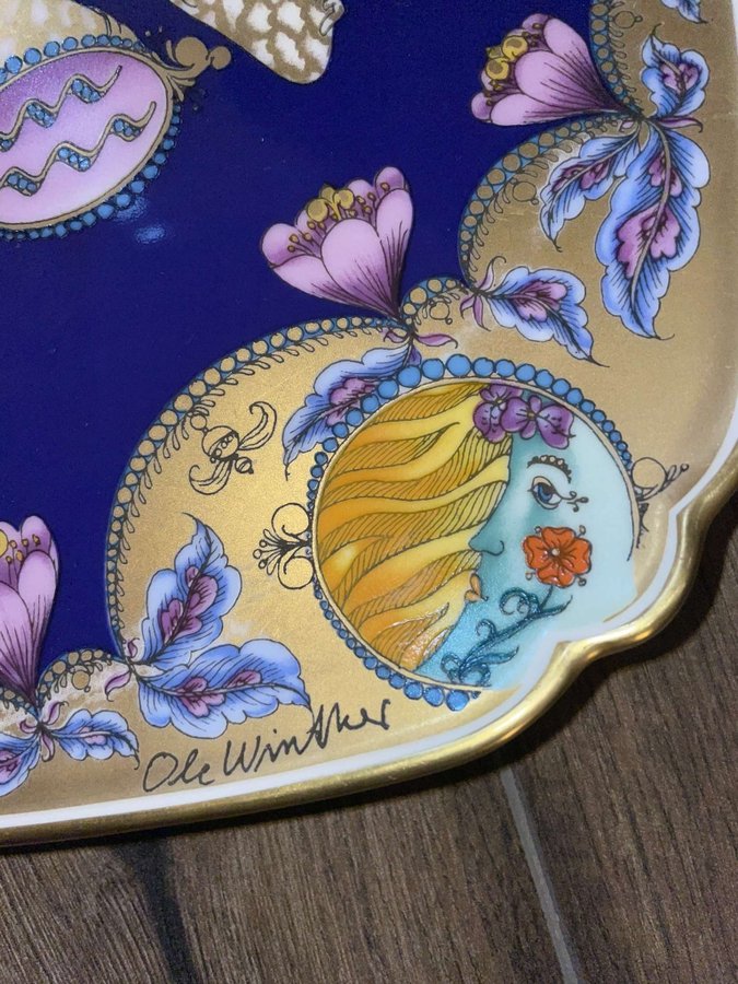 Porcelain Aquarius Wall Plate by Ole Winther for Hutschenreuther