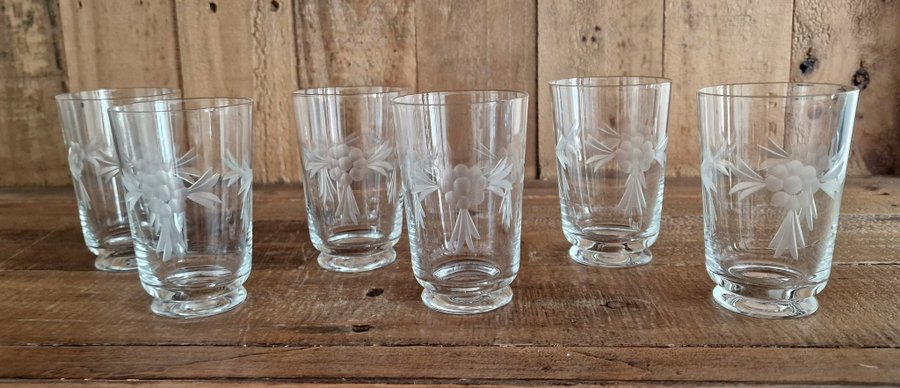 6 st Kosta Boda glas saftglas dricksglas glas retro vintage 60 tal