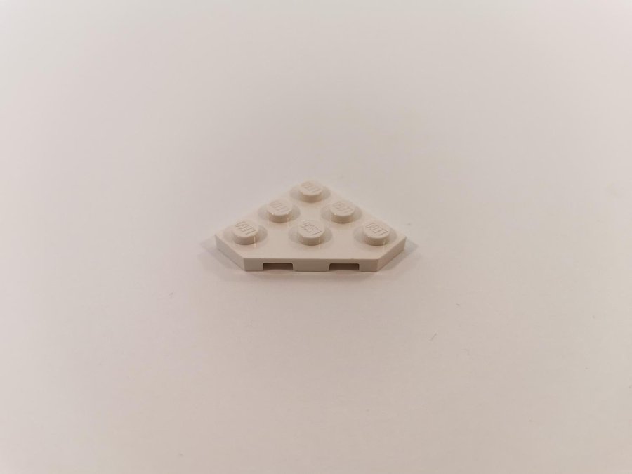 Lego - wedge - vinge - plate - 3x3 - part 2450 - vit