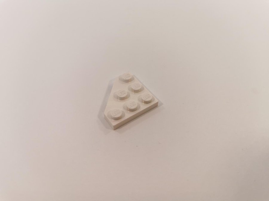 Lego - wedge - vinge - plate - 3x3 - part 2450 - vit