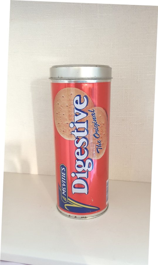 Plåtburk Original Digestives Kex UK Rund Burk Förvaring Kakburk