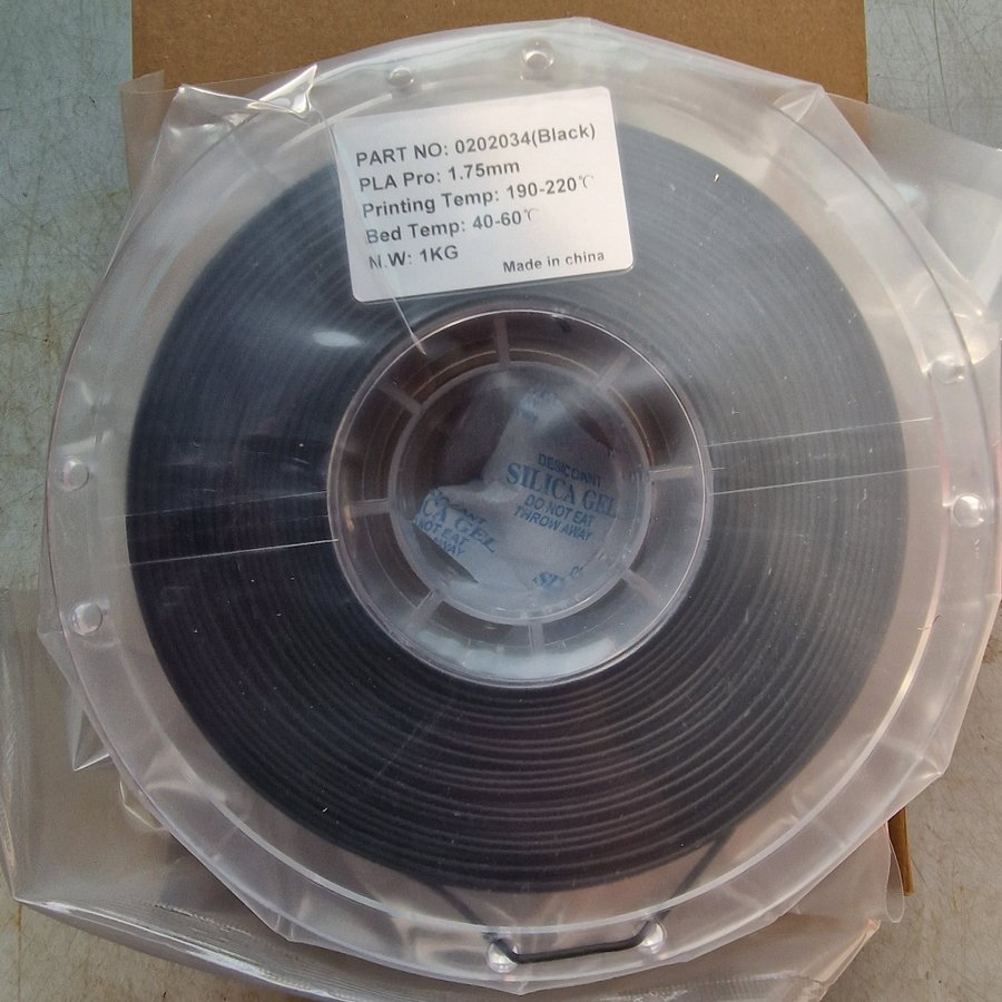 PLA Filament Svart 1,75mm 1kg