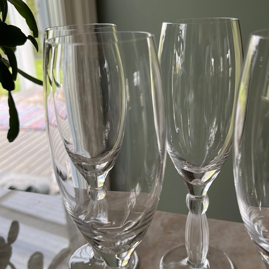 Champagneglas Lalique, serie LOUQSOR