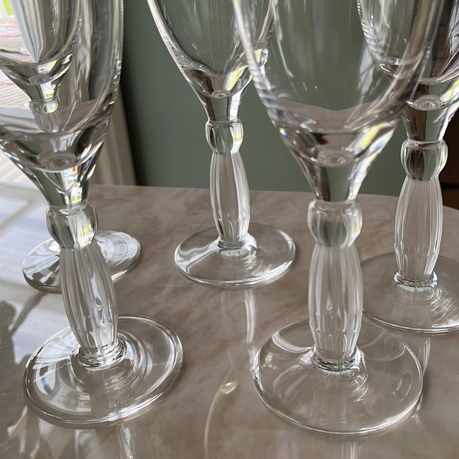 Champagneglas Lalique, serie LOUQSOR