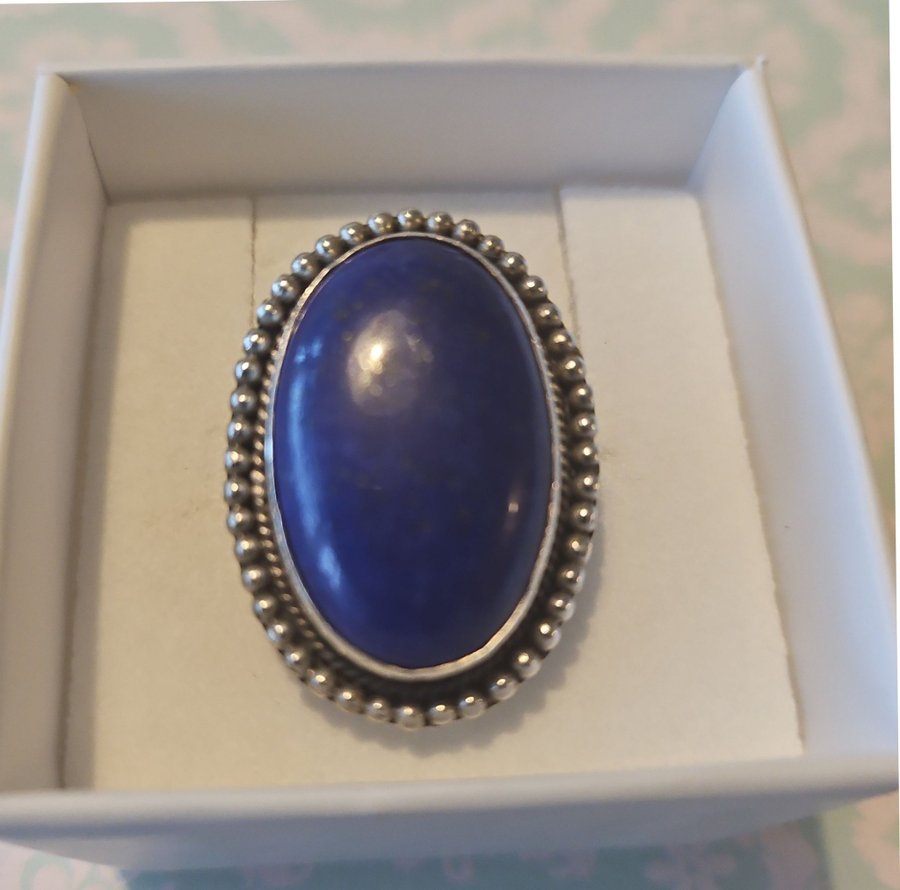 Silver ring med Lapis Lazuli