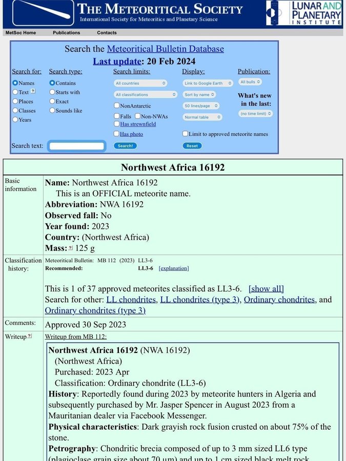 Vacker slipad skiva av meteorit - Northwest Africa 16192 - Kondrit LL3-6 - 5g