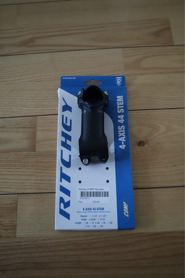 Ritchey Comp 4-Axis 44 Bicycle Bike Stem Matte Black 84/6 degree 31.8 x 80mm