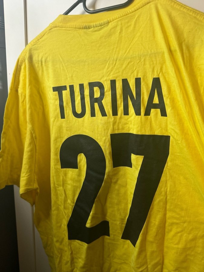 AIK gul T-shirt, storlek XXL Ivan Turina