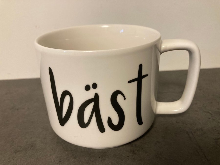 Mugg med texten Du är bäst Kopp tekopp kaffekopp