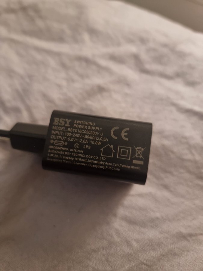 BSY väggladdare Power adapter - HELT NYTT!