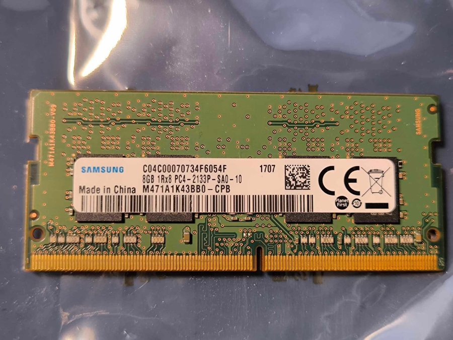 8GB 1Rx8 PC4-2133P-SAO-10 M471A1K43BB0-CPB