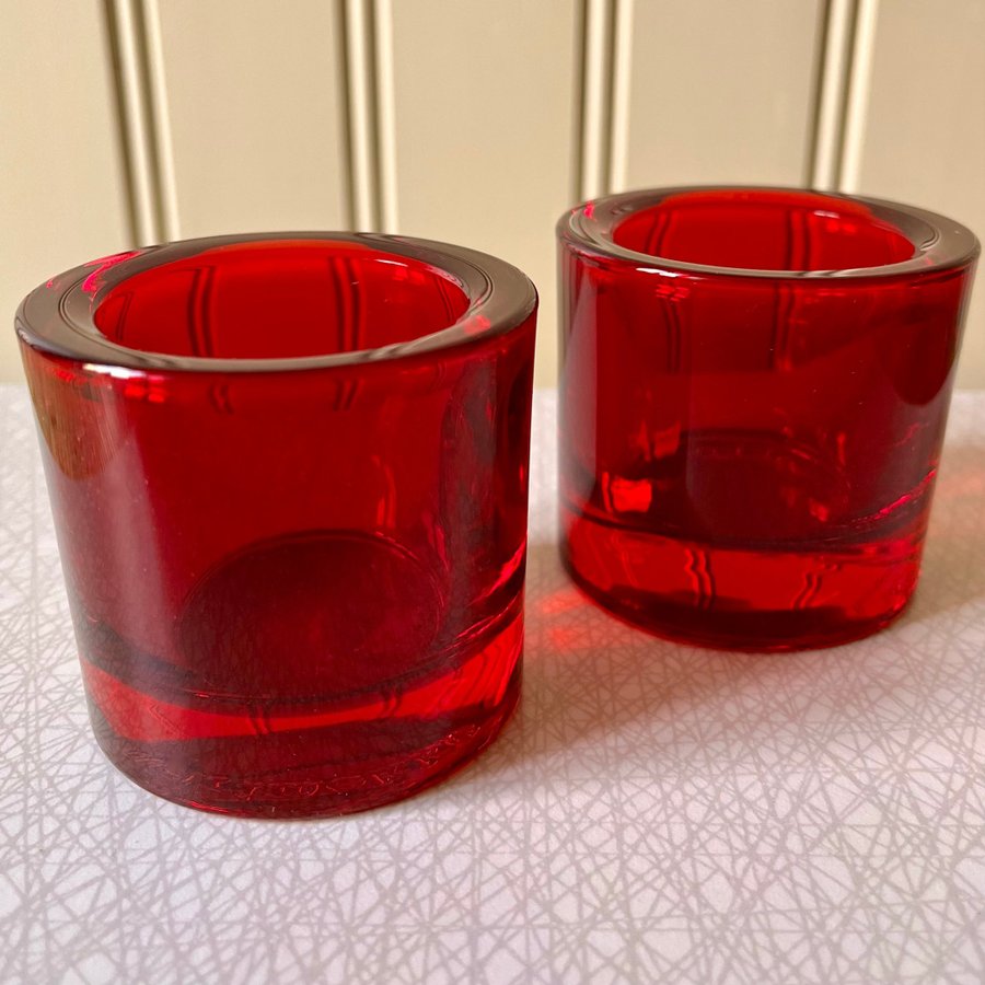 RÖDA LJUSLYKTOR - LJUSHÅLLARE - KIVI - IITTALA - MARIMEKKO