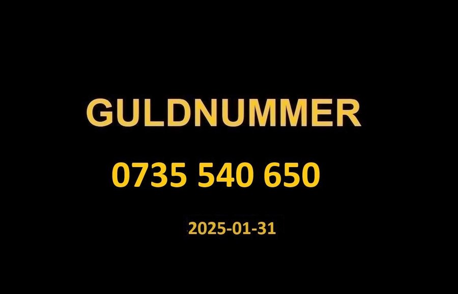 0735 540 650 GULDNUMMER mobilnummer telefonnummer kontantkort nummer guld