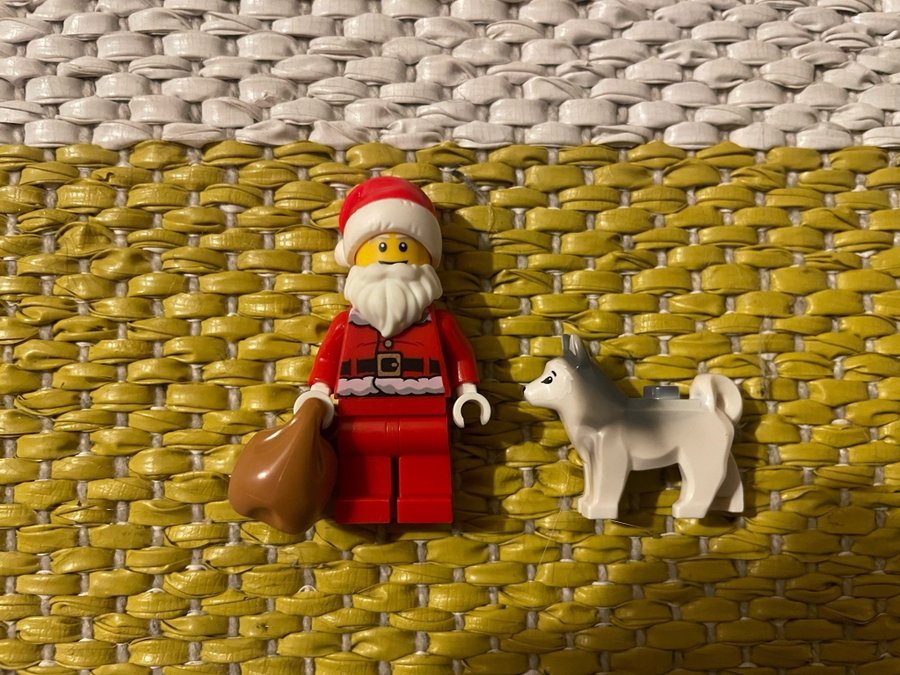 Lego - Minifigur - Jultomte med slädhund - Jul