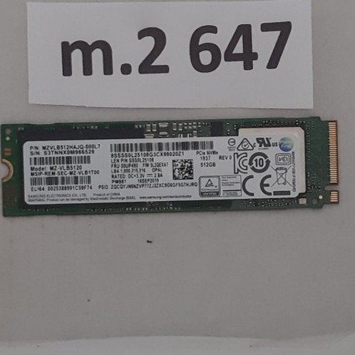 SSD m.2 , 512GB , NVMe , märke: Samsung , formfaktor 2280