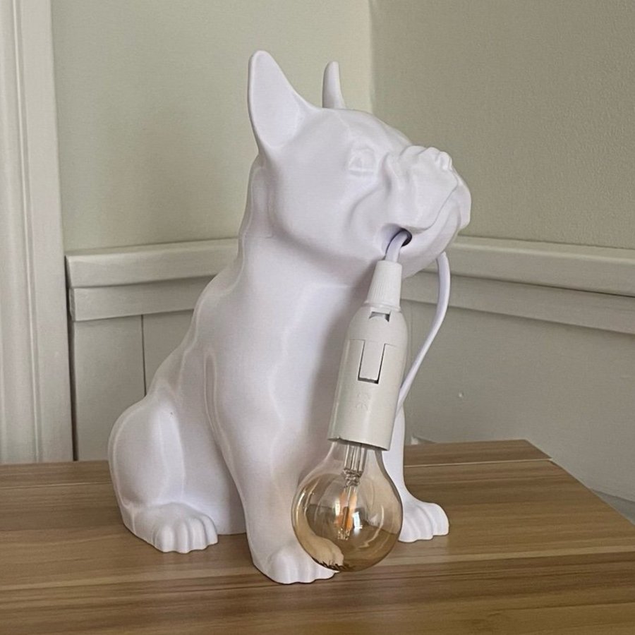 Söt fransk bulldogg lampa