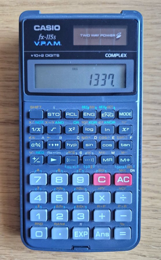 Casio fx-115s V.P.A.M. räknare